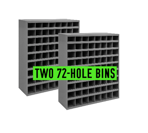 US Bolt Kits (2) 72 Hole Metal Storage Bin - 8-1/2" deep