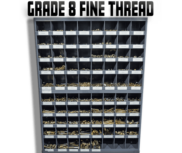 US Bolt Kits 5170 Piece Grade 8 SAE Fine Thread Bin Kit with Two (2) 40 Hole Bins