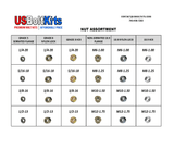 US Bolt Kits Nut Assortment - 1290 Pieces Standard and Metric Flange, Hex, and Nylon Lock Nuts