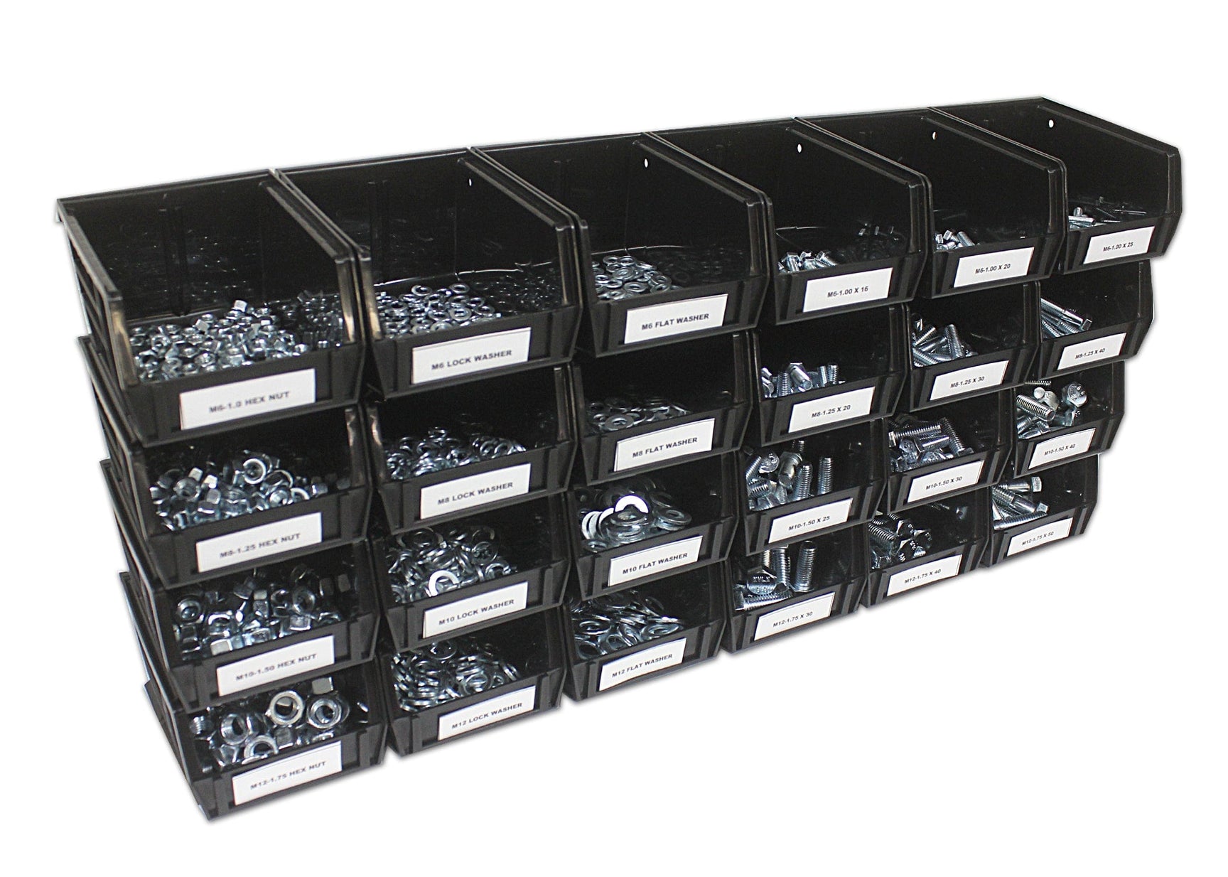 1250 Piece Grade 8 Fine Thread Assortment with 24 Plastic Bins – US ...