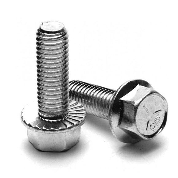 1/4-20x3/4 Grade 5 Serrated Hex Flange Bolts Zinc Clear 1/4-20x3/4 Grade 5 Serrated Hex Flange Bolts Zinc Clear
