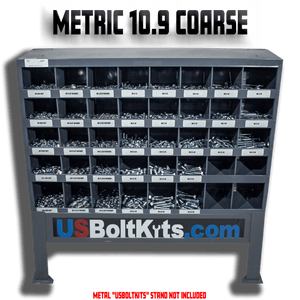 US Bolt Kits 2540 Piece Metric Class 10.9 Coarse Thread Bin Kit with 40 Hole Bin
