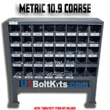 US Bolt Kits 2540 Piece Metric Class 10.9 Coarse Thread Bin Kit with 40 Hole Bin