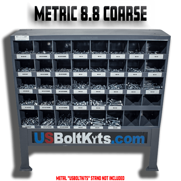 US Bolt Kits 2540 Piece Metric Class 8.8 Coarse Thread Bin Kit with 40 Hole Bin
