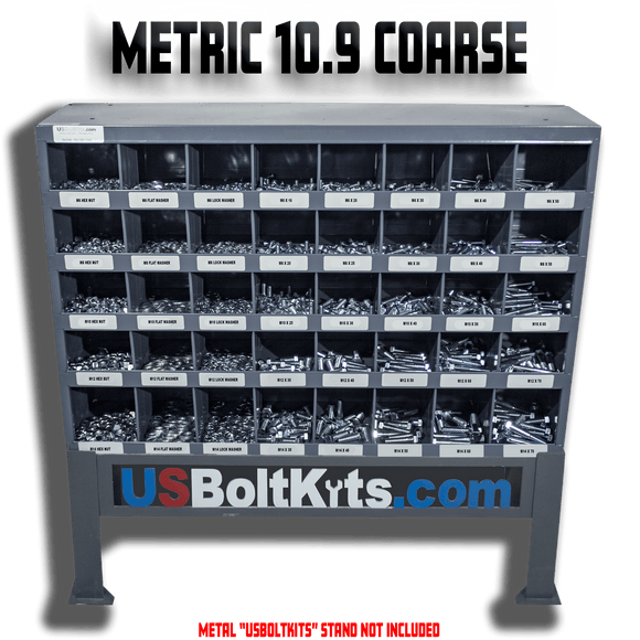 US Bolt Kits 3625 Piece Metric Class 10.9 Coarse Thread Bin Kit with 40 Hole Bin
