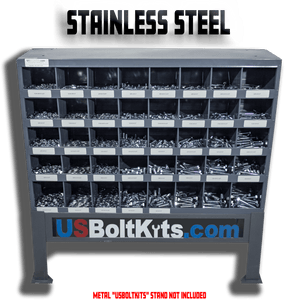 US Bolt Kits 3765 Piece Grade 18-8 Stainless Steel Coarse Thread Bin Kit with 40 Hole Bin