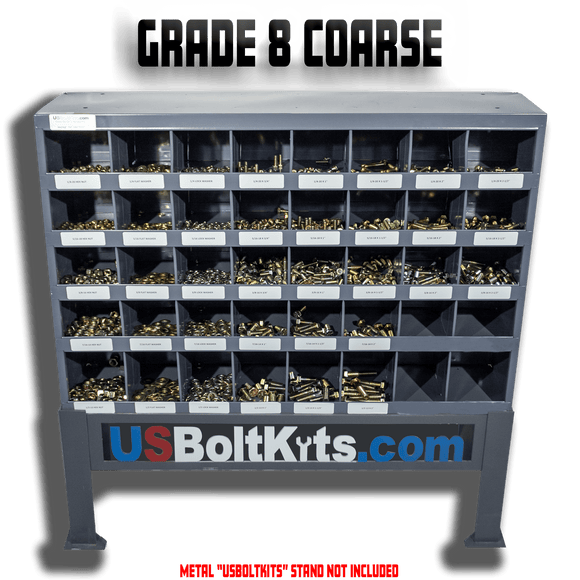US Bolt Kits IMPORTED 2510 Piece Grade 8 USS Coarse Thread Bin Kit with 40 Hole Bin