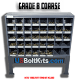 US Bolt Kits IMPORTED 2510 Piece Grade 8 USS Coarse Thread Bin Kit with 40 Hole Bin